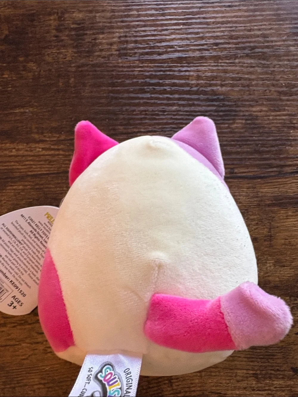 NWT—Tiffany Squishmallows White Pink Plush Cat (Small)